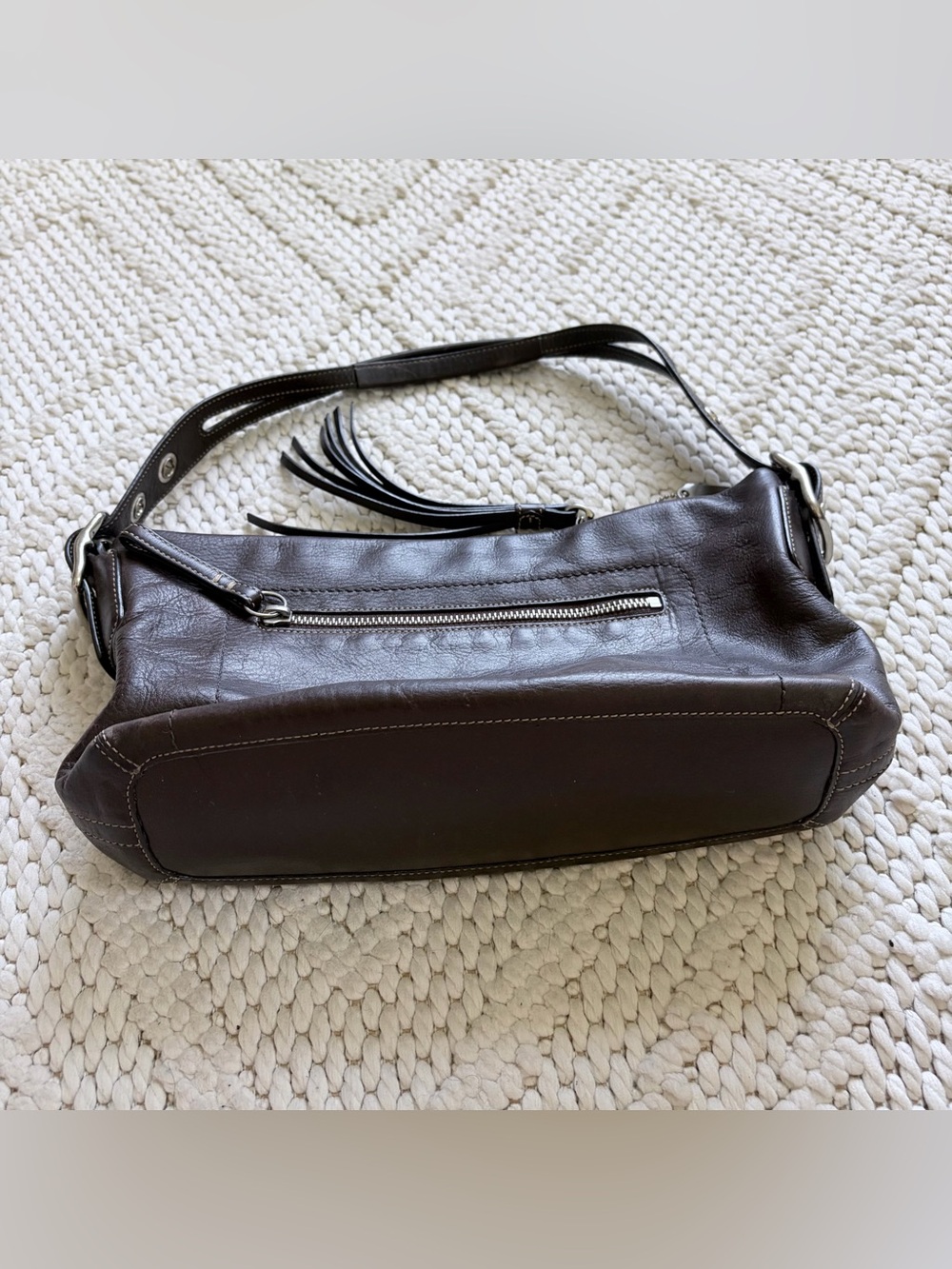 Vintage COACH Legacy East West Duffle Mahogany leather shoulder bag purse 1417 - Picture 4 of 13